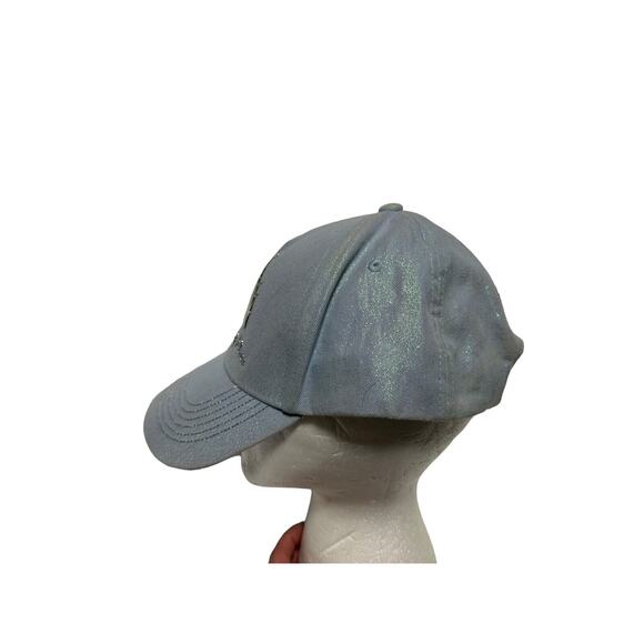 Disneyland Resort My Happy Place Castle Blue Shimmer Castle Adult Cap Hat - Picture 2 of 9